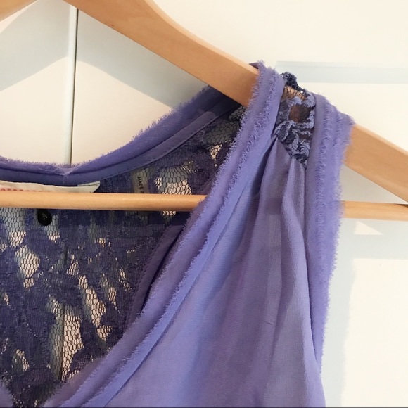 Rebecca Taylor lilac racerback lace top - Picture 7 of 11